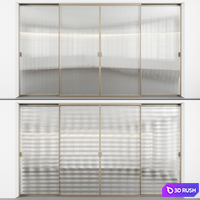 Sliding doors with embossed glass