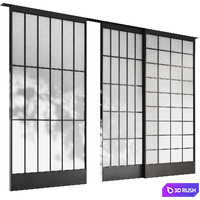 Decorative sliding partition shoji Japanese 3