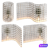 Glass blocks partition zig-zag