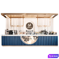 Coffee point in a classic style with a coffee machine and desserts