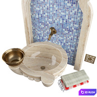 Hammam set 2 3D Model Vray, Corona