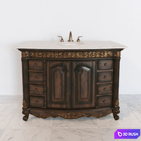 Provincial medium sink chest 3D Model Corona