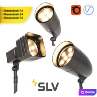 SHENANDOAH set of street lights 3D Model Vray, Corona