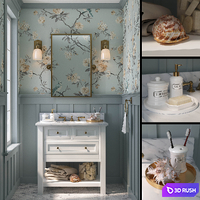 POTTERY BARN - CLASSIC SINGLE SINK VANITY 3D Model Corona