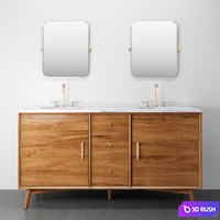Mid Century Double Bath Console - Acorn 3D Model Corona