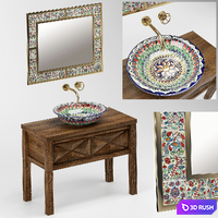 Wooden washbasin cabinet