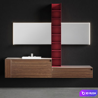 Arblu 5.ZERO Vanity unit with drawers 3D Model Vray, Corona