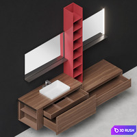 Arblu 5.ZERO Vanity unit with drawers 3D Model Vray, Corona