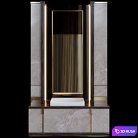Washbasin with illuminated mirror