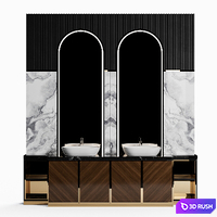 bathroom_furniture_set_1 3D Model Vray, Corona
