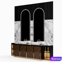 bathroom_furniture_set_1 3D Model Vray, Corona