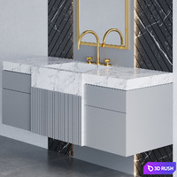 Bathroom furniture 10 3D Model Vray, Corona