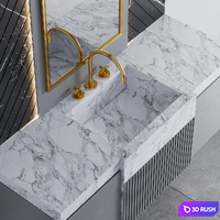 Bathroom furniture 10 3D Model Vray, Corona
