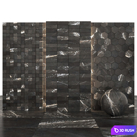 Marquina gray marble 3D Model Vray