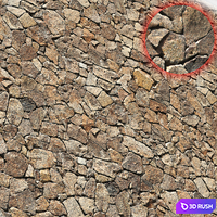 Stone Wall 1 3D Model Vray