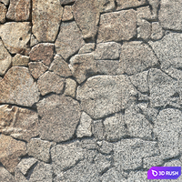 Stone Wall 1 3D Model Vray
