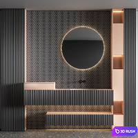 Bath Set 1 3D Model Vray, Corona