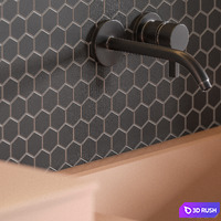 Bath Set 1 3D Model Vray, Corona