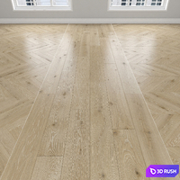 Parquet Oak, 3 types: herringbone, linear, chevron. 3D Model Vray