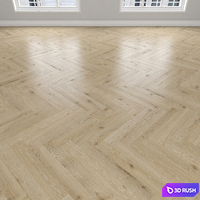 Parquet Oak, 3 types: herringbone, linear, chevron. 3D Model Vray