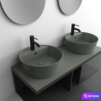 Bathroom set Cielo Multiplo 3D Model Vray, Corona