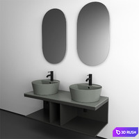 Bathroom set Cielo Multiplo 3D Model Vray, Corona