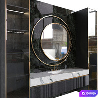 Bathroom Furniture Set_04 3D Model Vray, Corona