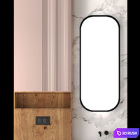 Bathroom set 17 3D Model Corona
