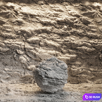 Rock in the interior. Rock material 3D Model Corona