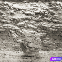 Rock in the interior. Rock material 3D Model Corona