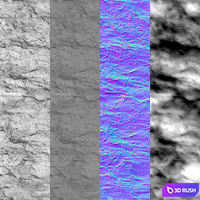 Rock in the interior. Rock material 3D Model Corona