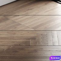 Oak parquet board 12 3D Model Vray, Corona