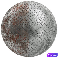 FB368 metal pattern Worn Steel | PBR | 2 mats | 4K