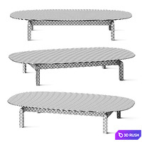 Porada Quay Ovale Coffee Tables 3D Model Vray, Corona