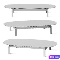 Porada Quay Ovale Coffee Tables 3D Model Vray, Corona