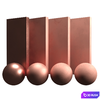 Rose Gold 3D Model Vray, Corona