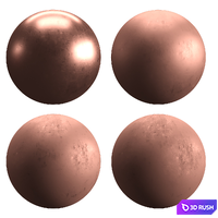 Rose Gold 3D Model Vray, Corona