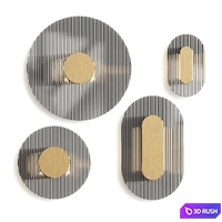Baxter Button Wall Lamps 3D Model Vray, Corona