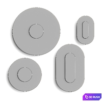 Baxter Button Wall Lamps 3D Model Vray, Corona