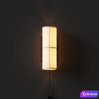 Menu Hashira Wall Lamp 3D Model Vray, Corona