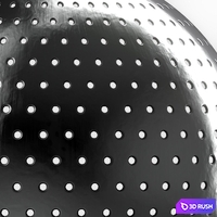 Metal panel Materials 3- perforated Metal panel, Pbr 4k Seamless 3D Model Vray, Corona