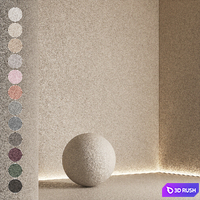 Decorative plaster set 06 3D Model Vray, Corona