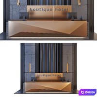 Reception - Reception desk furniture hotel office 3D Model Corona