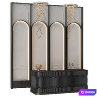 Neoclassical reception desk 13 3D Model Corona