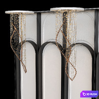 Neoclassical reception desk 13 3D Model Corona