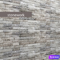 Masonry, wall, wild stone, slate 3D Model Vray