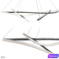 Heals Ribbon LED Pendant Lamp XL3 3D Model Vray, Corona