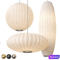 Nelson Bubble Pendant 3D Model Vray, Corona