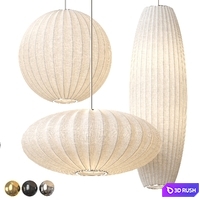 Nelson Bubble Pendant 3D Model Vray, Corona