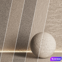 5 in 1 Set of decorative plaster No. 06 3D Model Vray, Corona